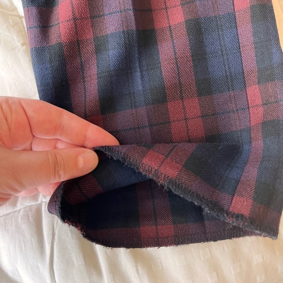 Velvet by Graham Spencer Cropped Plaid Trouser 4 Blue Res - Picture 14 of 15